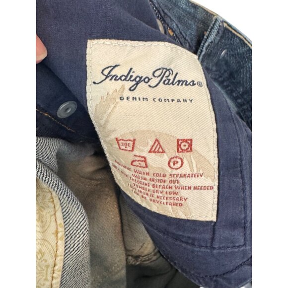 Indigo Palms Denim Bermuda Shorts Women’s 8R 29 Waist Blue Mid-Rise Casual Stret - Picture 5 of 5